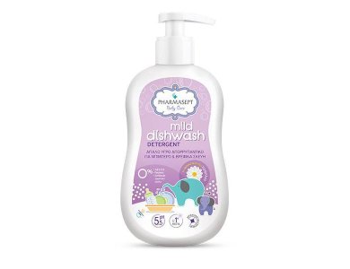 Pharmasept Baby Care Mild Dishwash Detergent, Απαλό Υγρό Απορρυπαντικό για Βρεφικά Σκεύη & Μπιμπερό, 400ml
