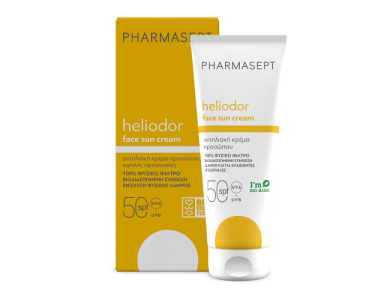 Pharmasept Heliodor Face Sun Cream SPF50, Αντηλιακή Κρέμα Υψηλής Προστασίας για Πρόσωπο, Ντεκολτέ & Χέρια, 50ml