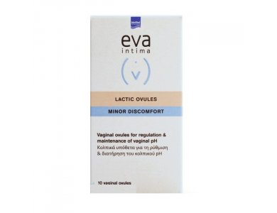 Intermed Eva Lactic Vaginal Ovules pH3,8 - Κολπικά υπόθετα με αλόη & χαμομήλι