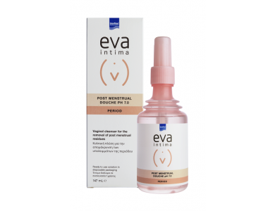Eva Intima Post Menstrual Douche pH 7.0 Period, για την απομάκρυνση των υπολειμμάτων της περιόδου, 147ml