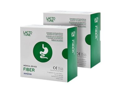 Innovis 1+1 Lactotune Fiber, Συμπλήρωμα Διατροφής Προβιοτικών-Πρεβιοτικών κατά της Δυσκοιλιότητας, 2x14sachs