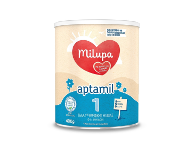 Milupa Aptamil 1 Γάλα σε Σκόνη 1ης Βρεφικής Ηλικίας 0-6 μηνών, 400gr