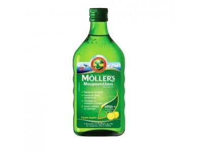 Moller's Cod Liver Oil Natural Lemon Παραδοσιακό Μουρουνέλαιο σε Υγρή Μορφή με Γεύση Λεμόνι, 250ml