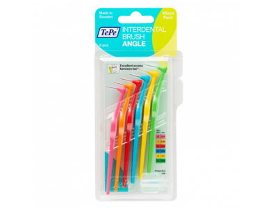 TePe Angle All Sizes Mixed Pack, Μεσοδόντια Βουρτσάκια σε Όλα τα Μεγέθη, 6τμχ