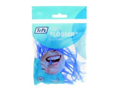 Tepe Mini Flosser Οδοντικό Νήμα Μιας Χρήσης Μπλε Χρώμα 36 τεμάχια