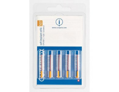 CURAPROX CPS 507 SOFT IMPLANT ΠΟΡΤΟΚΑΛΙ 5 μεσοδόντια βουρτσάκια