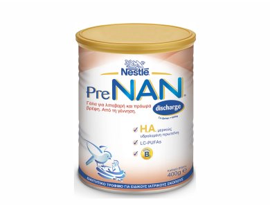 Nestle Prenan Discharge 0m+, Βρεφικό Γάλα για Λιποβαρή και Πρόωρα Βρέφη από την Γέννηση, 400gr