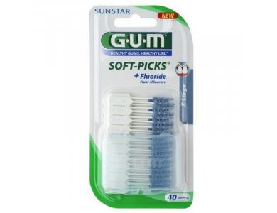 GUM Soft Picks X-Large (636), Μεσοδόντια Βουρτσάκια (Οδοντιατρικές Οδοντογλυφίδες), 40τμχ