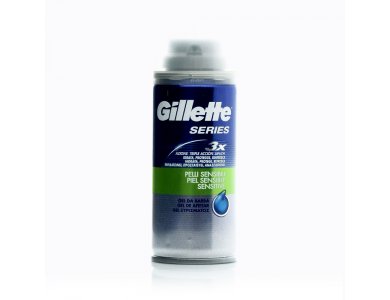 Gillette Series Gel Sensitive Skin, Αφρός-Gel Ξυρίσματος 75ml