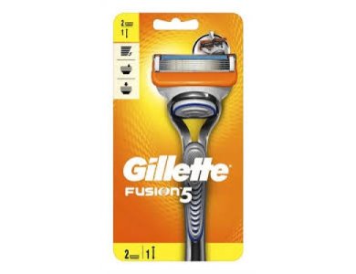 Gillette Fusion 5 Λαβή Ξυριστικής Μηχανής, 1τεμ & Ανταλλακτικές Κεφαλές, 2τεμ, 1σετ