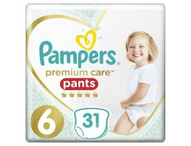 Pampers Πάνες Premium Care Pants Jumbo Pack Νo6 (15+kg) 31τεμ