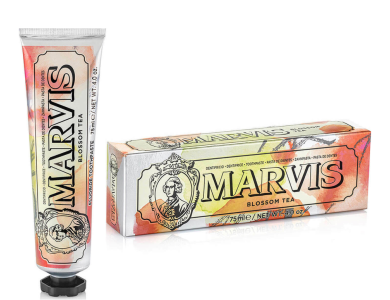 Marvis Blossom Tea Toothpaste, Οδοντόκρεμα με Γεύση Μαύρου Τσαγιού και Λουλουδιών, 75ml