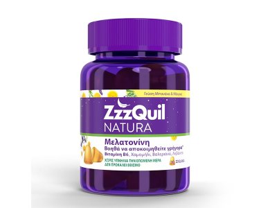 ZzzQuil Natura, Συμπλήρωμα Διατροφής με Μελατονίνη & Γεύση Μπανάνας & Μάνγκο, Κατά της Αϋπνίας, 30 ζελεδάκια