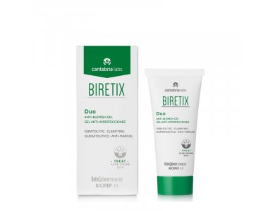 BIRETIX Duo Gel για Διαυγές Δέρμα, Τζελ Περιοίησης για Δέρμα με Τάση Ακμής, 30ml