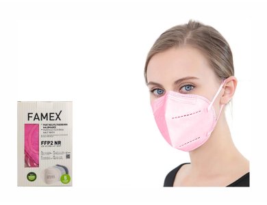 Famex Particle Filtering Half NR Pink, Μάσκες Προστασίας FFP2 σε Ροζ Χρώμα, 10τμχ