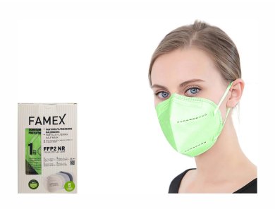 Famex Particle Filtering Half NR Light Green, Μάσκες Προστασίας FFP2 σε Λαχανί Χρώμα, 10τμχ