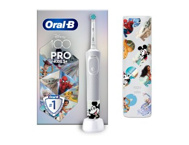 Oral-B Eπαναφορτιζόμενη Oδοντόβουρτσα Special Edition Vitality Pro Kids Mickey 3+ & Δώρο Θήκη Ταξιδιού, 1 σετ