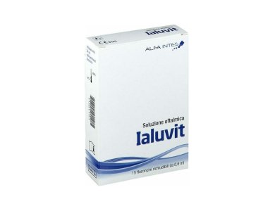 ALFA INTES Ialuvit Οφθαλμικές Σταγόνες Με Υαλουρονικό Οξύ Για Ξηροφθαλμία 0.6ml x 15pcs