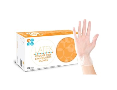 ASAP Powder Free Latex Gloves, Εξεταστικά Γάντια Λάτεξ Χωρίς Πούδρα Large, 100τμχ